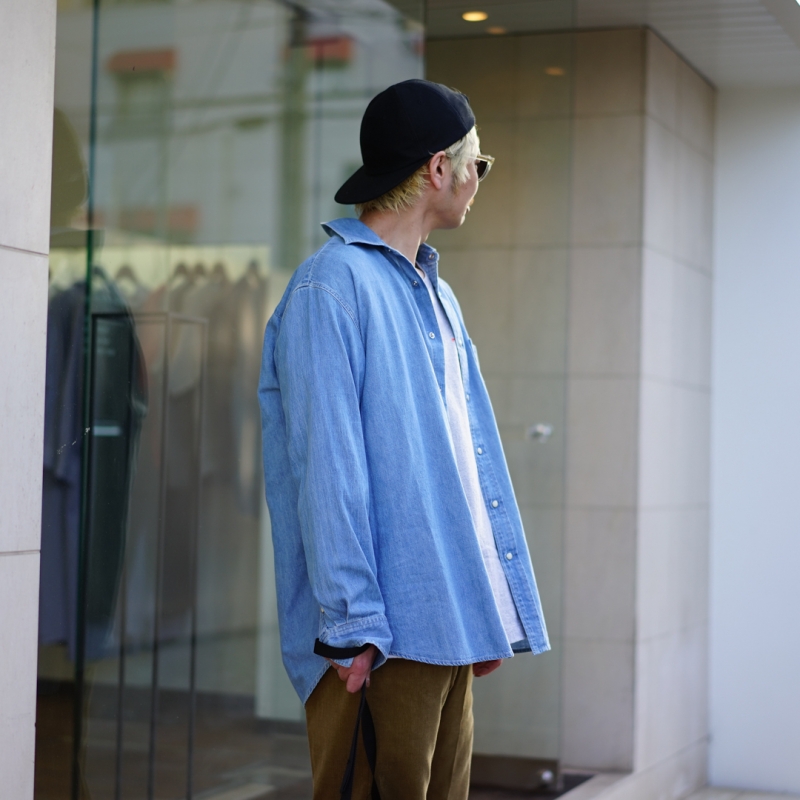 auralee SELVEDGE SUPER LIGHT DENIM SHIRT トップス AURALEE DENIM