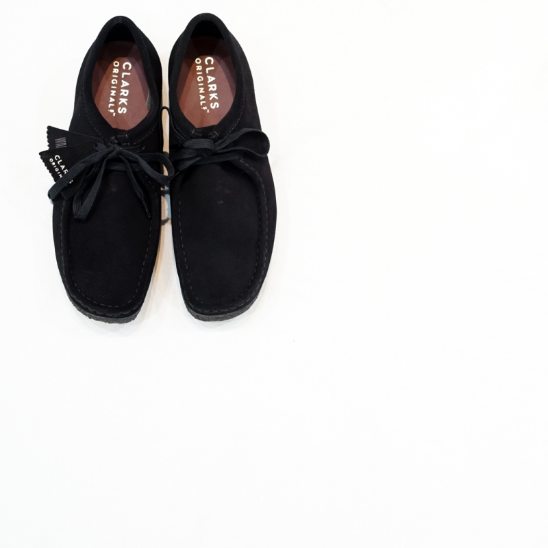 Clarks originals black suede cheap