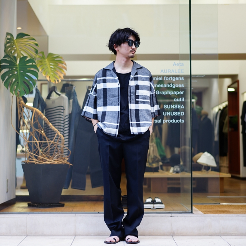 SUNSEA(サンシー)27th Collectionの新作、 Bangladesh Linen Check w