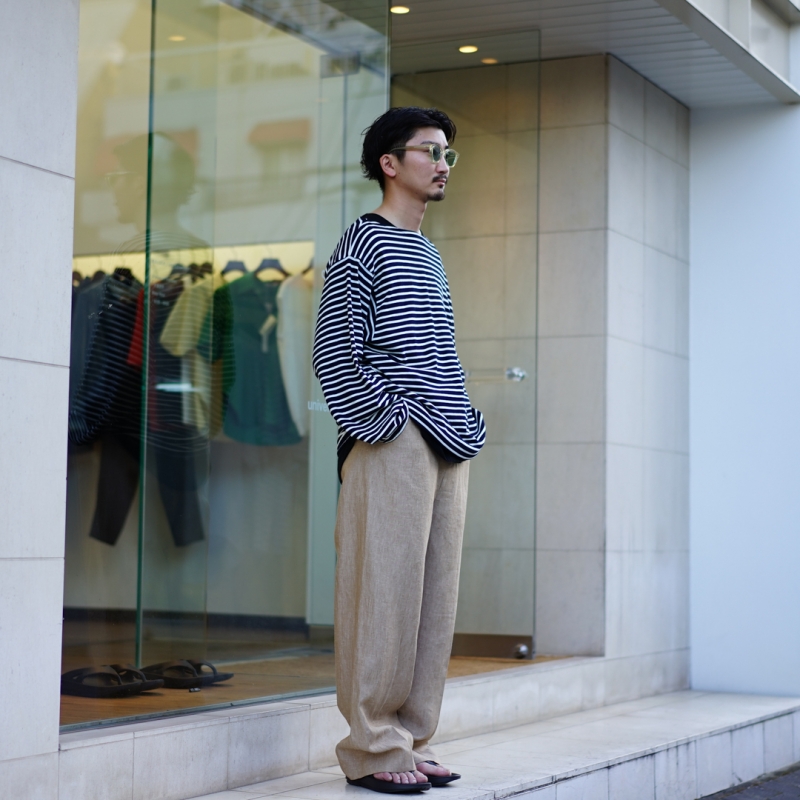新品未使用　sunsea 19ss spec linen wide pants SUNSEA(サンシー)Bangladesh Linen w/耳 Wide Pantsのご紹介です