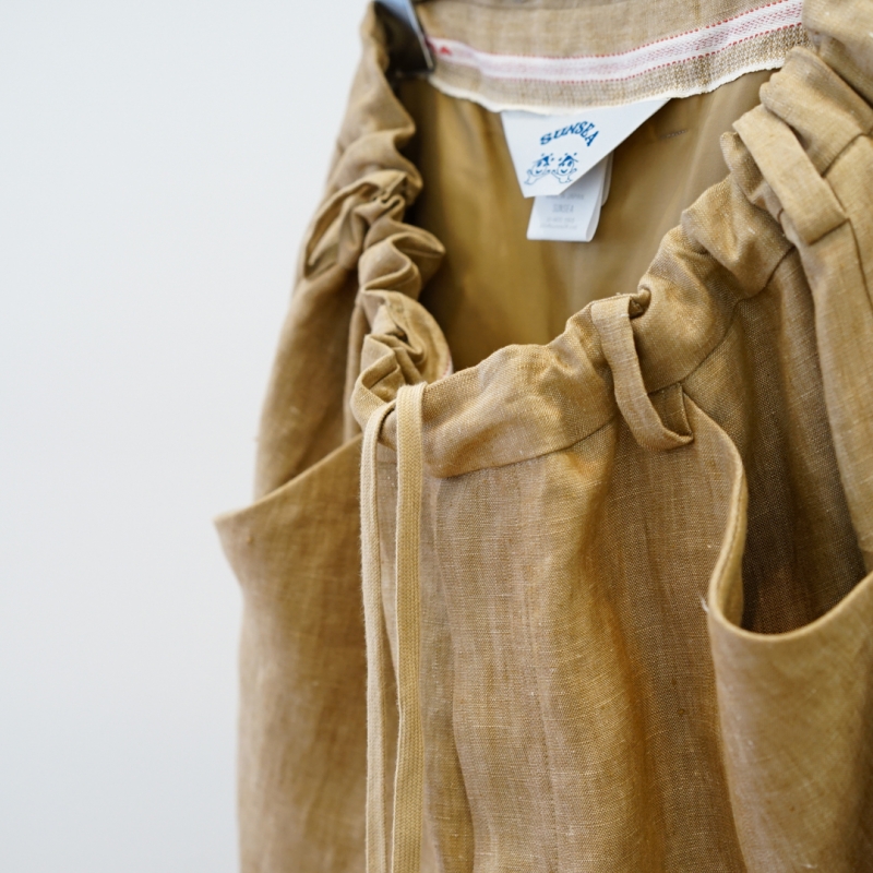 SUNSEA(サンシー)Bangladesh Linen w/耳 Wide Pantsのご紹介です