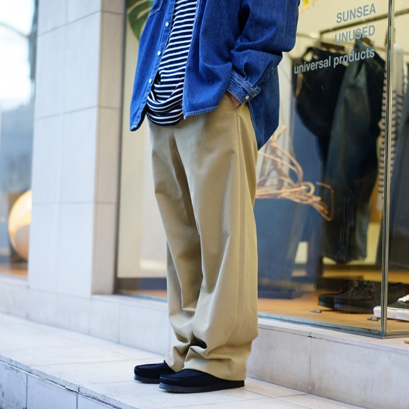 23AW】AURALEE washed heavy chino slacks | webofficemoveis.com.br