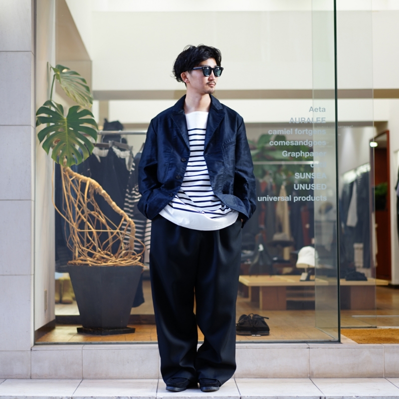 OUTIL (ウティ) PANTALON BEINHEIM モールスキンパンツ　23AW ネイビー サイズ:3