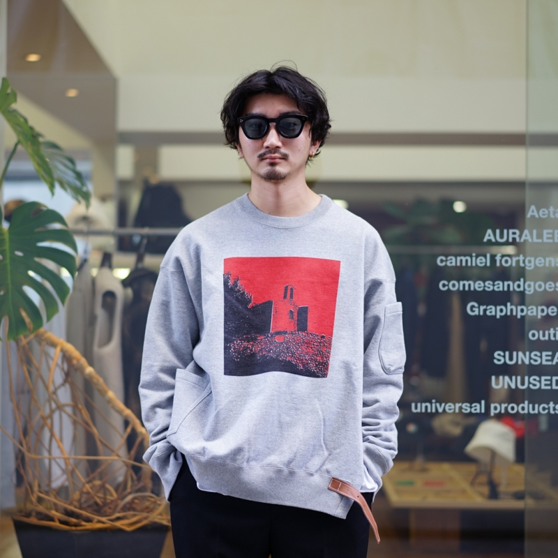 20-60代 人気ファッションブランド SUNSEA(サンシー)27th Collectionの新作、 Rompon Sweat/Ash トップス