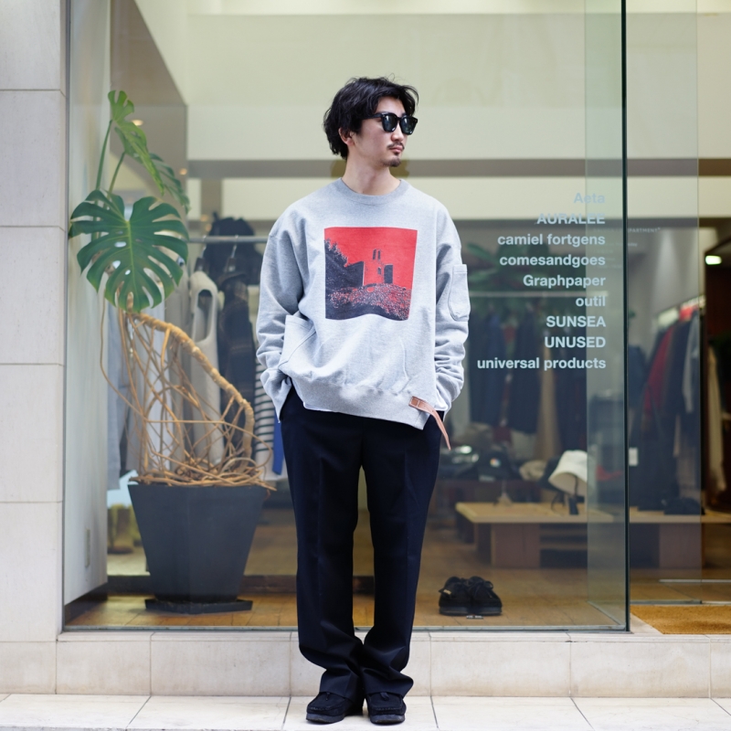 SUNSEA(サンシー)27th Collectionの新作、 Rompon Sweat/Ash Grayのご