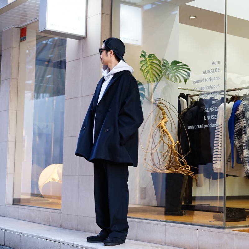 Graphpaper(グラフペーパー)Light Melton Shawl Collar Coat