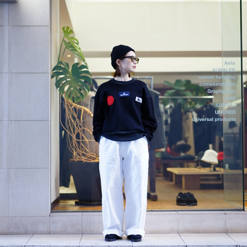 SUNSEA(サンシー)28th Collectionの新作、Waffle Sweat Tshirtのご紹介 