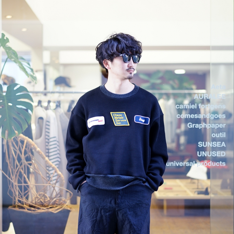 SUNSEA(サンシー)28th Collectionの新作、Waffle Sweat Tshirtのご紹介
