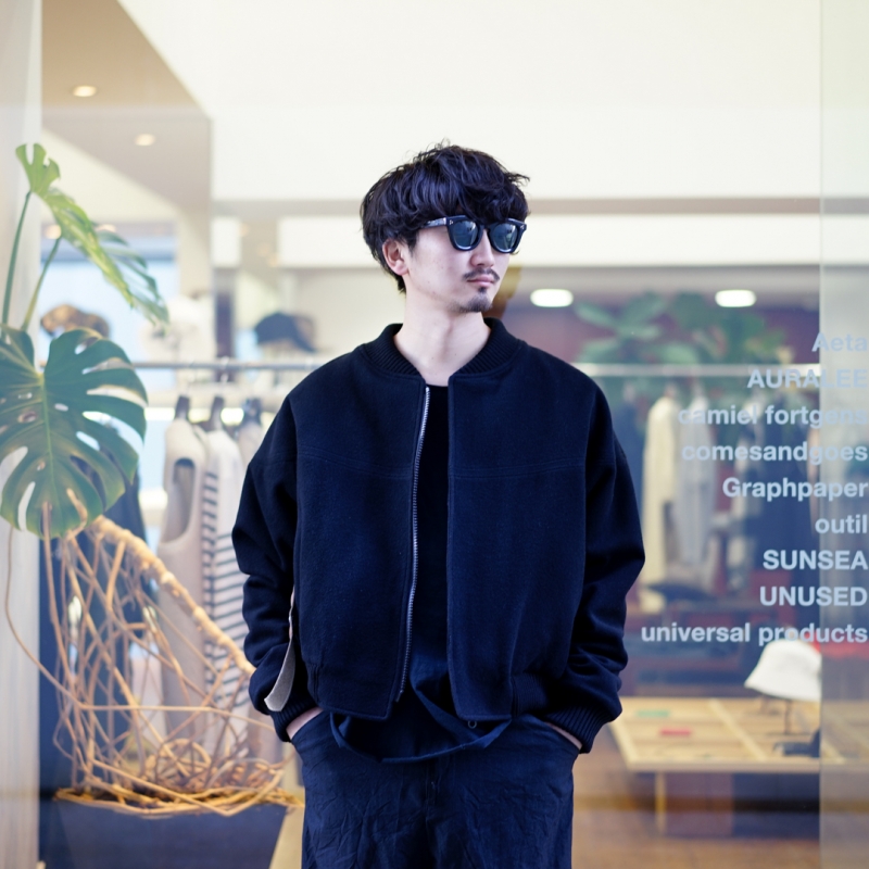 SUNSEA(サンシー)28th Collectionの新作、RAKUDA BLOUSON/BKのご SUNSEA(サンシー)28th Collectionの新作、RAKUDA BLOUSON/BKのご