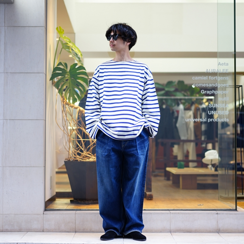 春先にも重宝するボーダーカットソー outil(ウティ)tricot habas 春先にも重宝するボーダーカットソー outil(ウティ)tricot habas