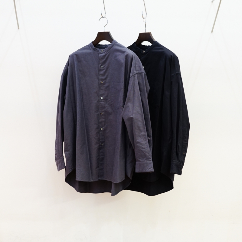 完売しておりましたGraphpaper(グラフペーパー)Oxford Oversized Band Collar Shirt  (GM241-50022B)/Black嬉しい再入荷のお知らせです。 | BALUCA JOURNAL