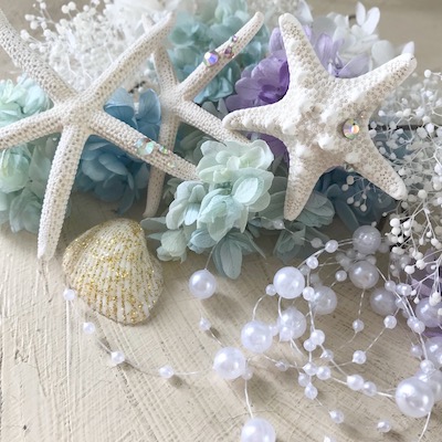 貝殻の髪飾り＊沖縄ウェディング | Chouette!＊shopblog＊