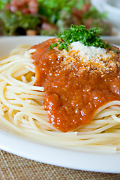 ミートソースパスタ