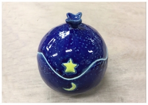 星と月の蓋物