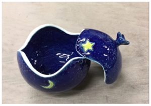星と月の蓋物