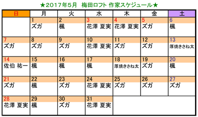 梅田ロフト 5月