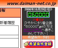 60000キリ番