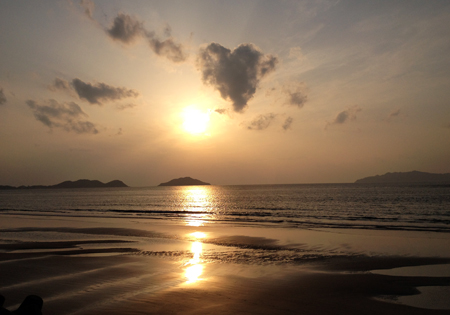 海に沈む夕日