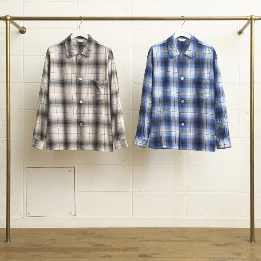 UNUSED : アンユーズド COTTON OMBRE CHECK PAJAMA SHIRT 入荷しました 