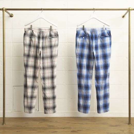 UNUSED : アンユーズド COTTON OMBRE CHECK PAJAMA PANTS 入荷しました