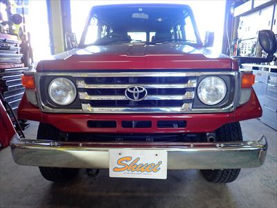 ランクル76のバンパー+ウインチ取付け | 4WD・四駆カスタム シューエイ
