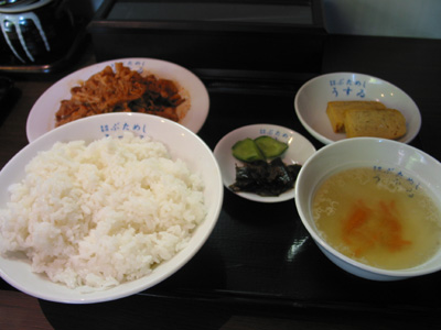 辛煮ぶためし定食