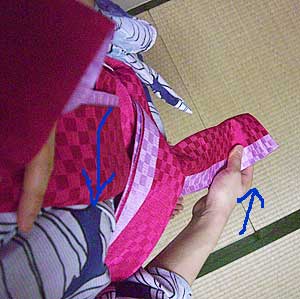 半巾帯の結び方【貝の口結び】5