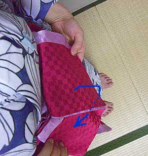 半巾帯の結び方【貝の口結び】7