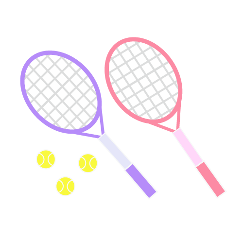 イラスト素材 硬式テニスをする男女を配布 駆け出しwebデザイナーの素材作成ブログ