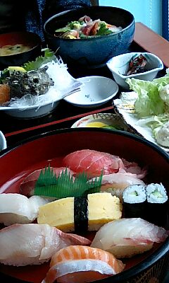 海の幸のランチ