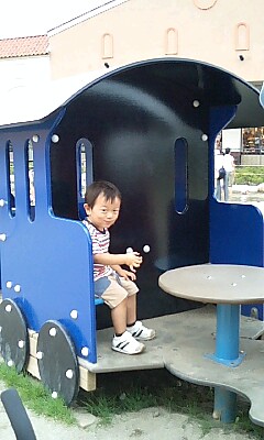 動かない汽車