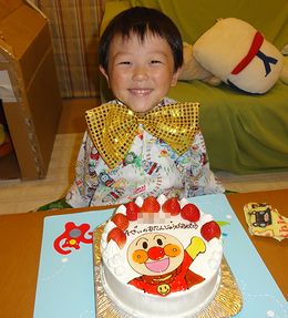 4才のバースデーケーキ