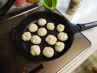 フライパンに並べて