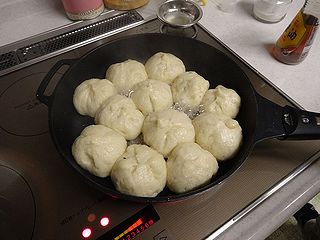 餃子を焼くように焼きました