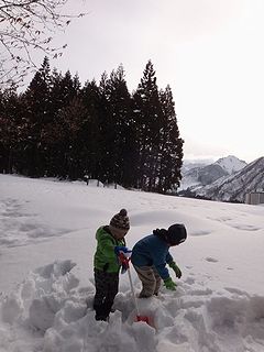 雪遊びスタート