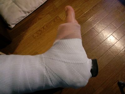 かかとが付いた