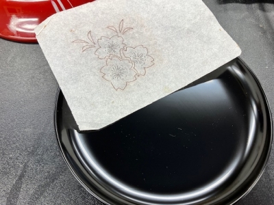 松田祥幹さんの蒔絵ブローチ兼用ペンダント 水牛の角 銀 シルバー 漆