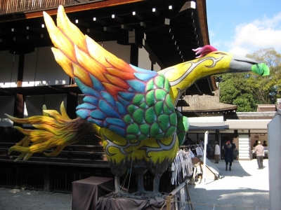 鮮やかな八咫烏 大行燈