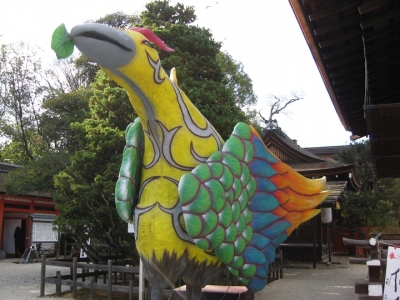鮮やかな八咫烏の大行燈