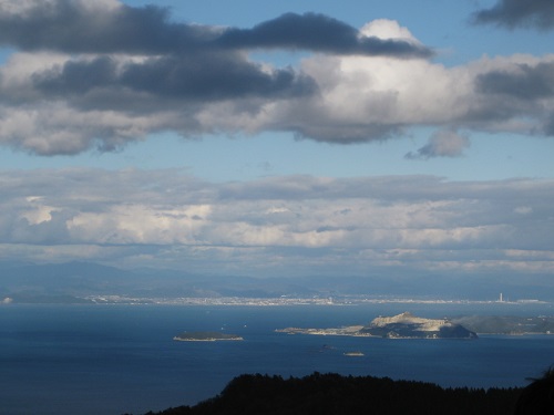四方指展望台から見た播州赤穂,家島