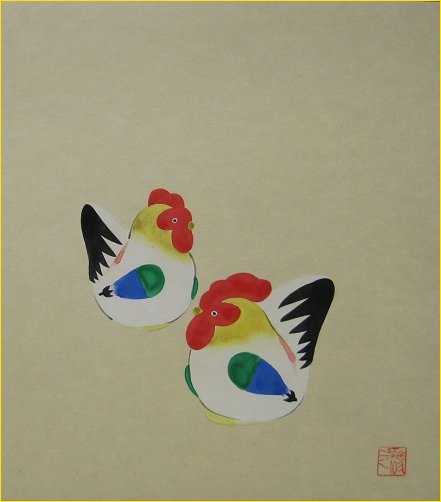 酉年の色紙