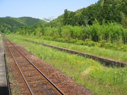 嘉例川駅 線路 風景