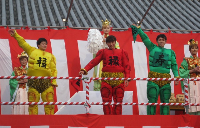 改心した鬼は福・禄・寿の善神に変身