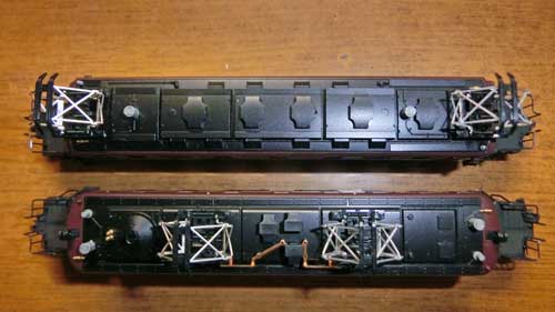 EF56とEF57の屋根上の比較