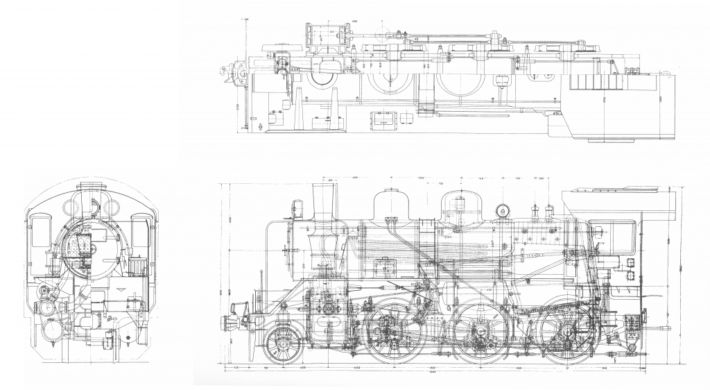 国鉄 鉄道 C63形 蒸気機関車 SL 図面 設計図 2枚+tumi.lamolina.edu.pe