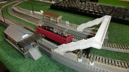 Nゲージ】ジオコレの駅Aに跨線橋を自作して追加 | 鉄道模型を