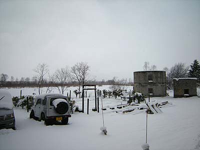 2009年4月27日、北海道の東部はちょっとした吹雪です