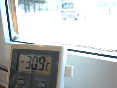 我が家の最低気温更新!! -30.9度C