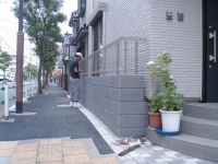 ブロック積施工後
