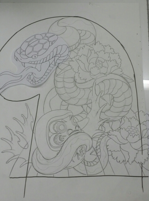 下絵 | 茨城 彫まさ 水戸・ひたちなか・彫師・刺青・入れ墨